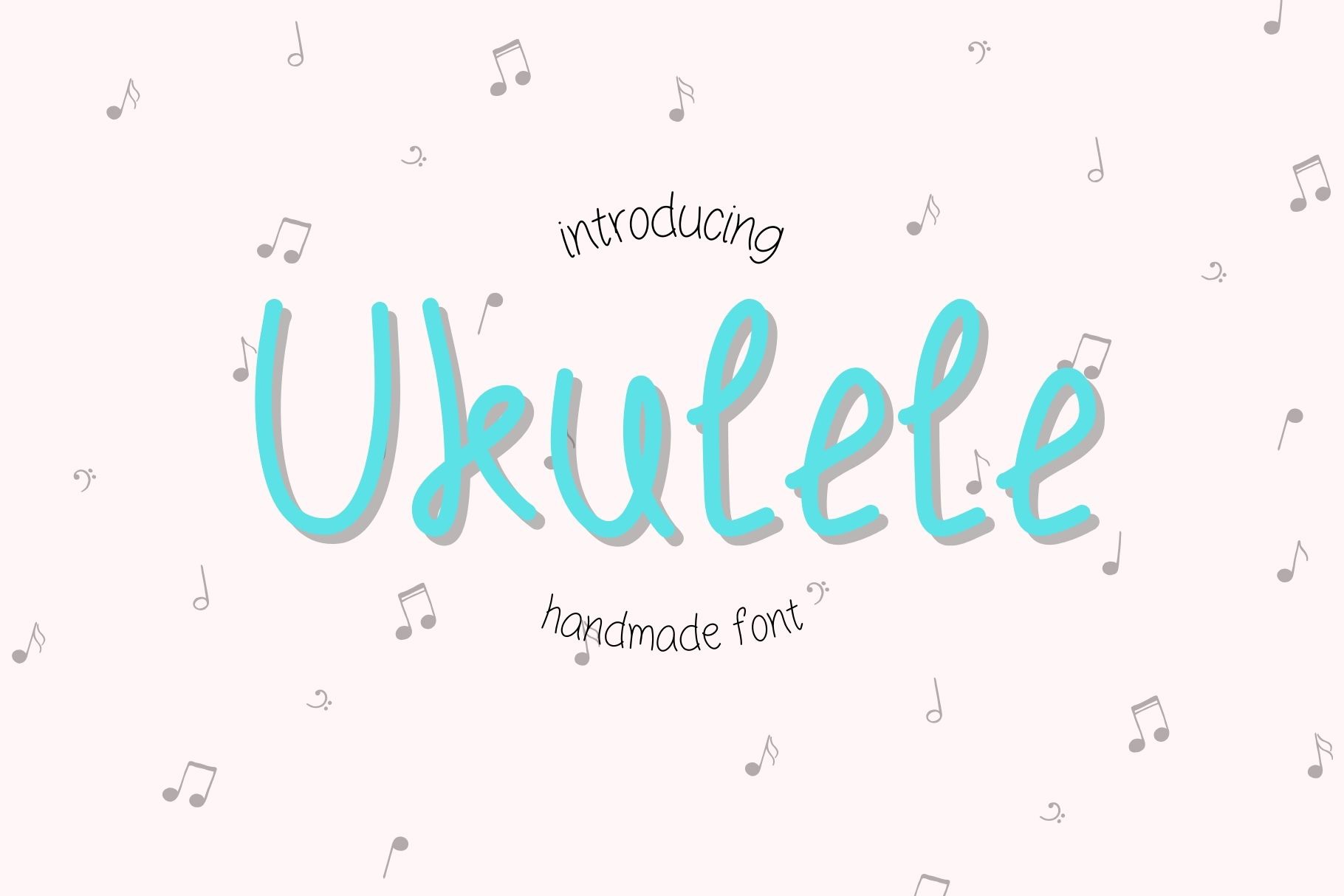 Beispiel einer Ukulele Regular-Schriftart