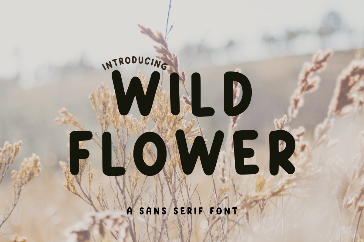 Beispiel einer Wild Flowe Regular-Schriftart