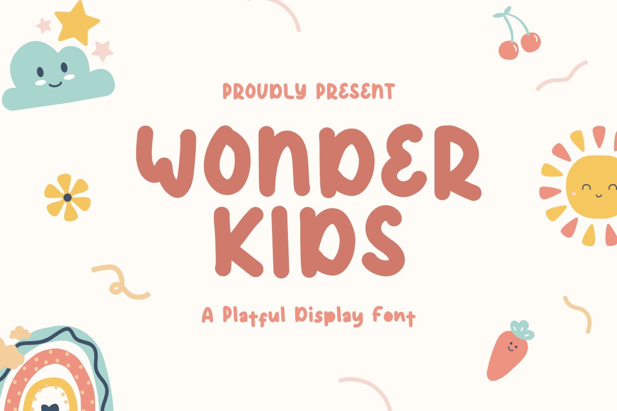 Beispiel einer Wonder Kids-Schriftart