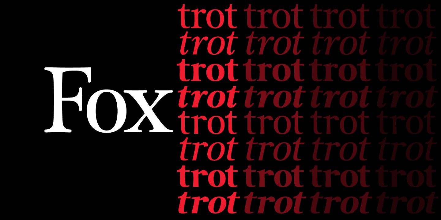 Beispiel einer P22 Foxtrot Pro-Schriftart