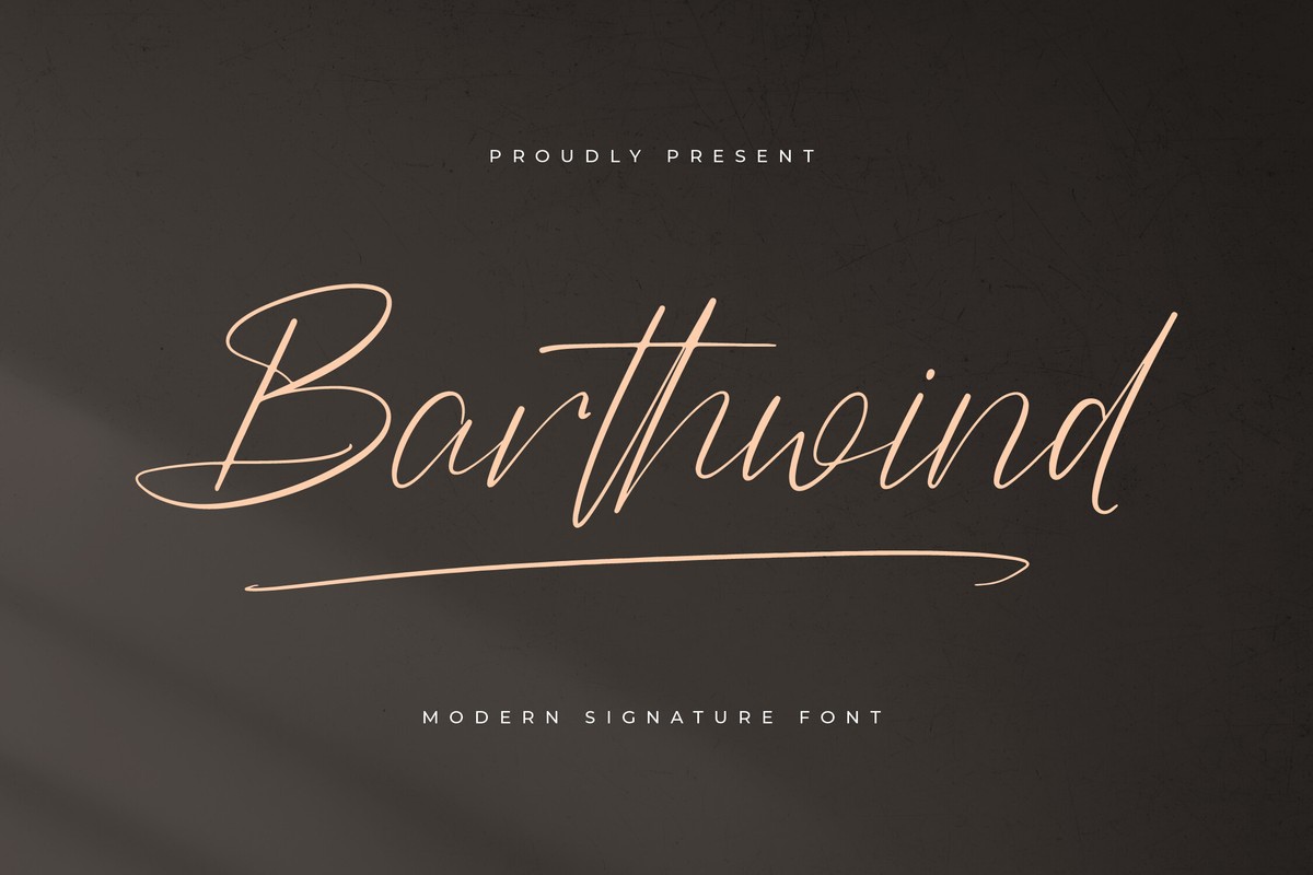 Beispiel einer Barthwind-Schriftart