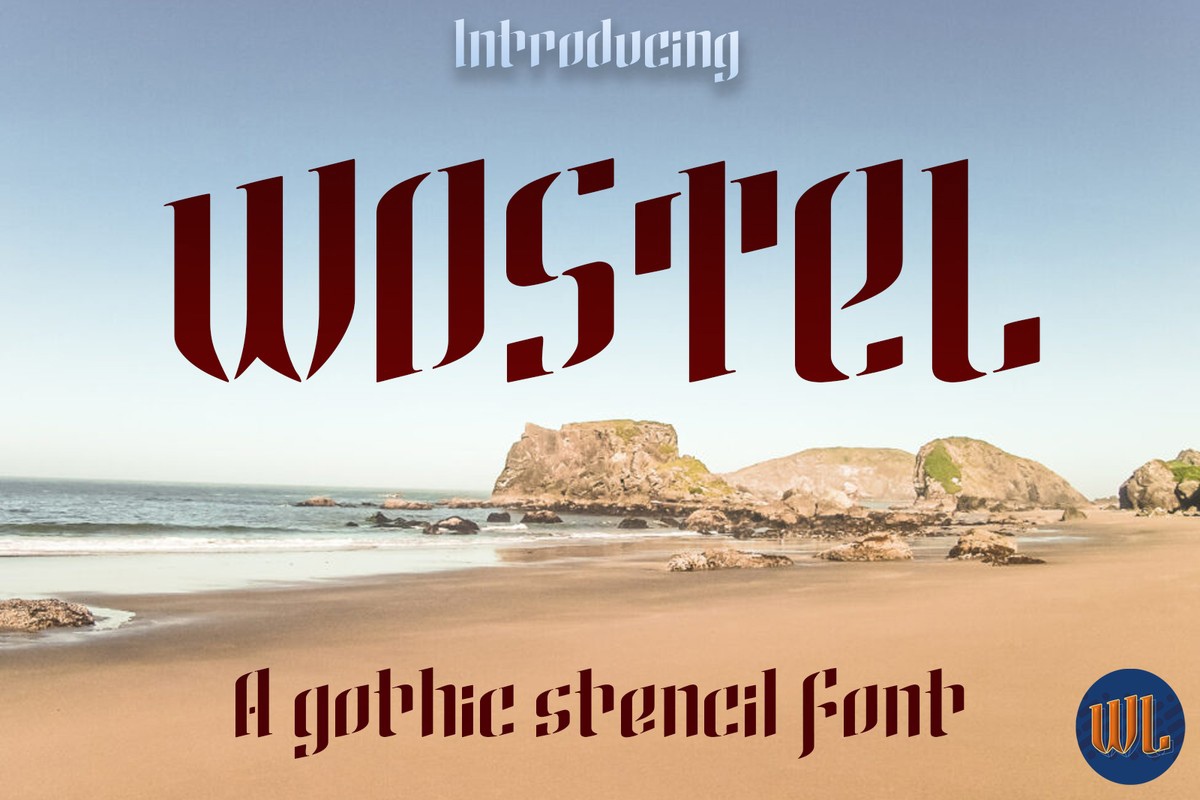 Beispiel einer Wostel-Schriftart