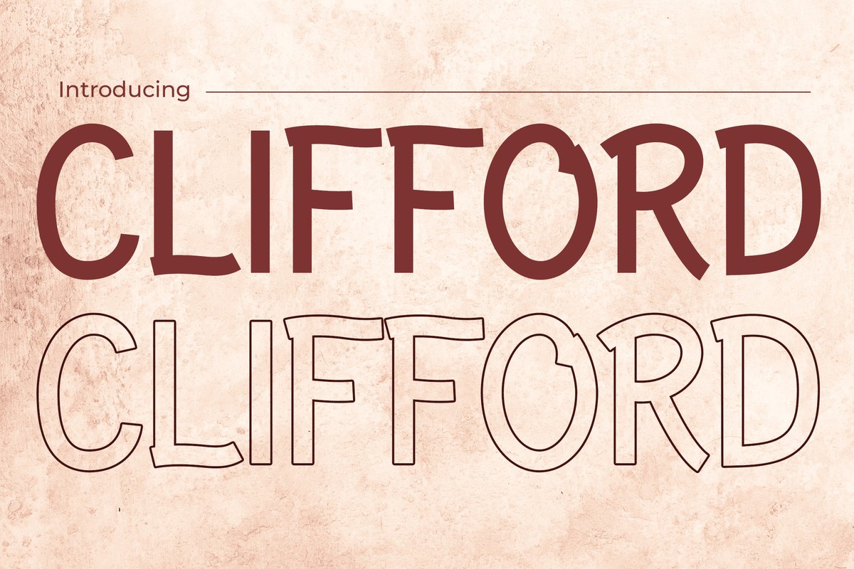 Beispiel einer Clifford-Schriftart