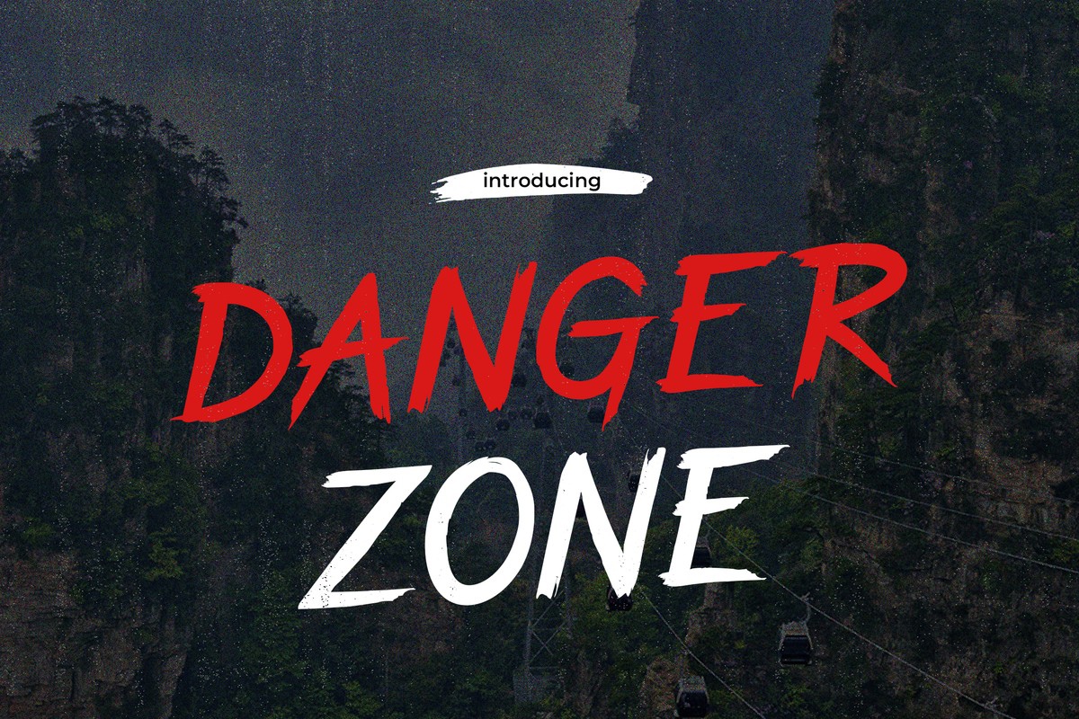 Beispiel einer Danger Zone-Schriftart