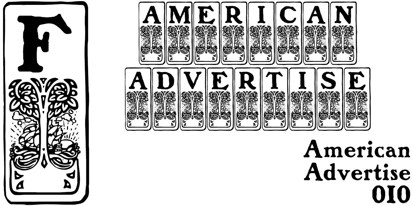 Beispiel einer American Advertise 010 Regular-Schriftart