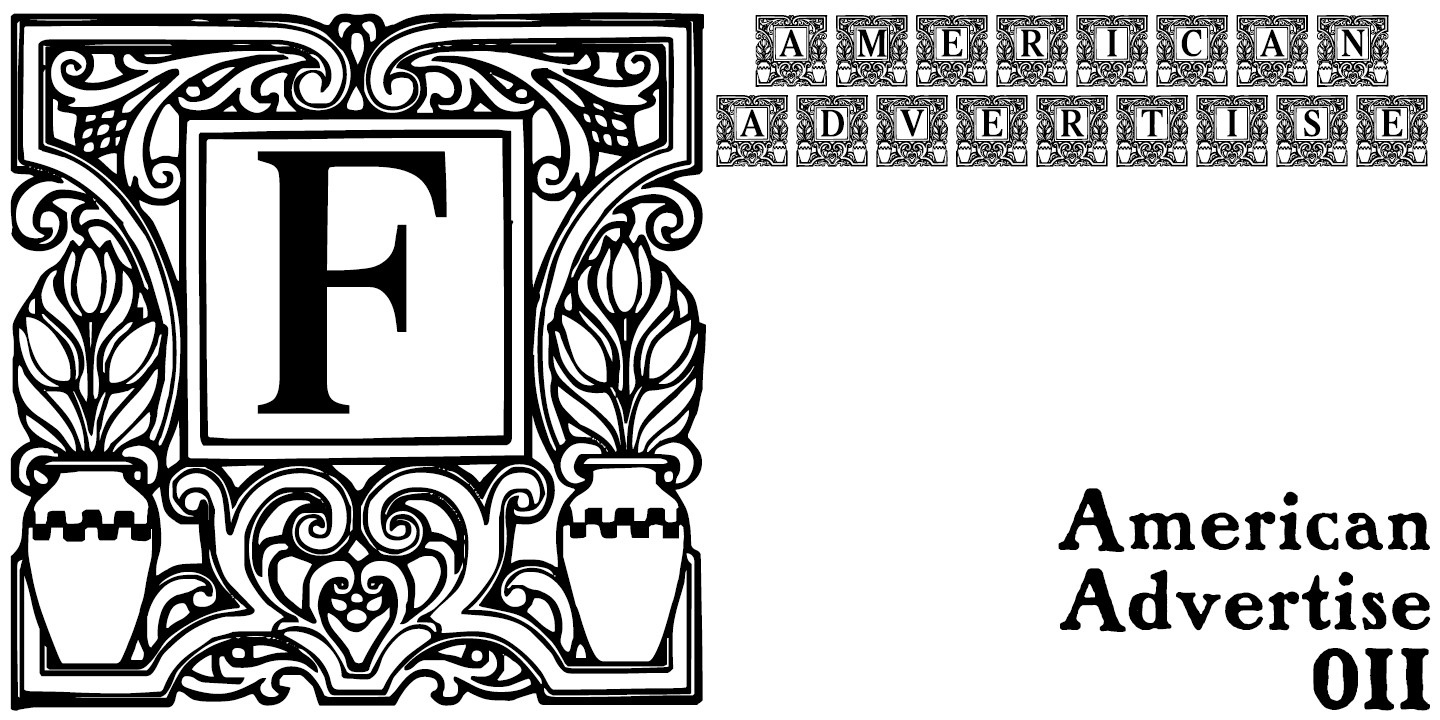 Beispiel einer American Advertise 011-Schriftart