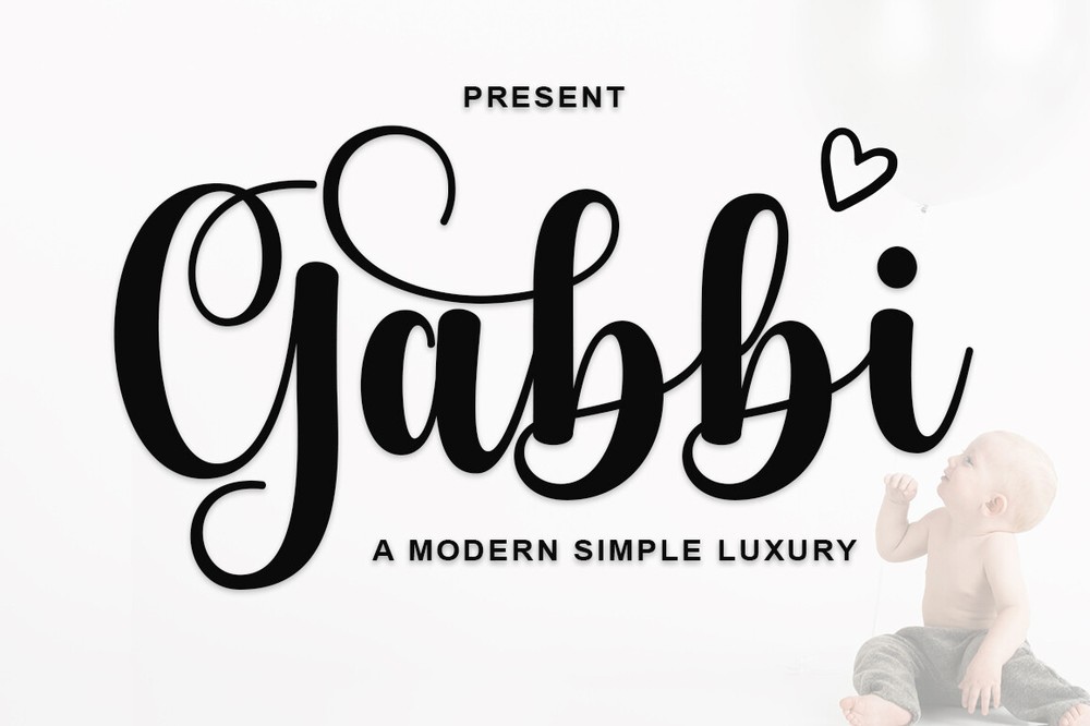 Beispiel einer Gabbi-Schriftart