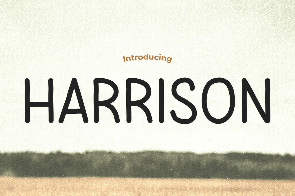 Beispiel einer Harrison-Schriftart