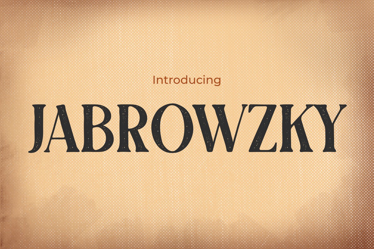 Beispiel einer Jabrowzky-Schriftart