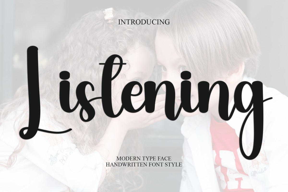 Beispiel einer Listening Regular-Schriftart