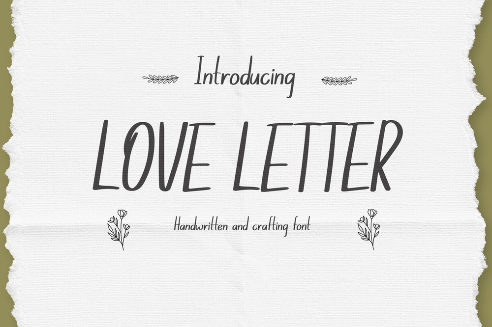 Beispiel einer Love Letter-Schriftart