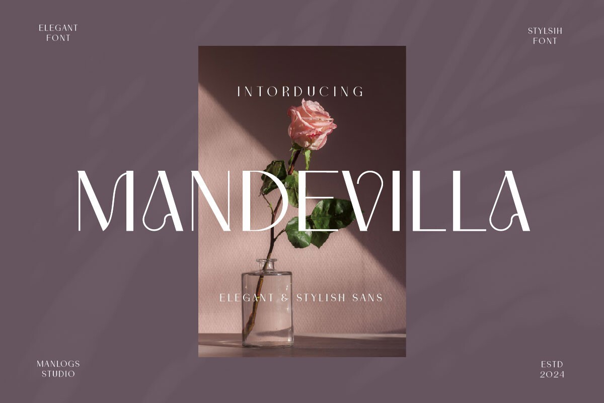 Beispiel einer Mandevilla-Schriftart