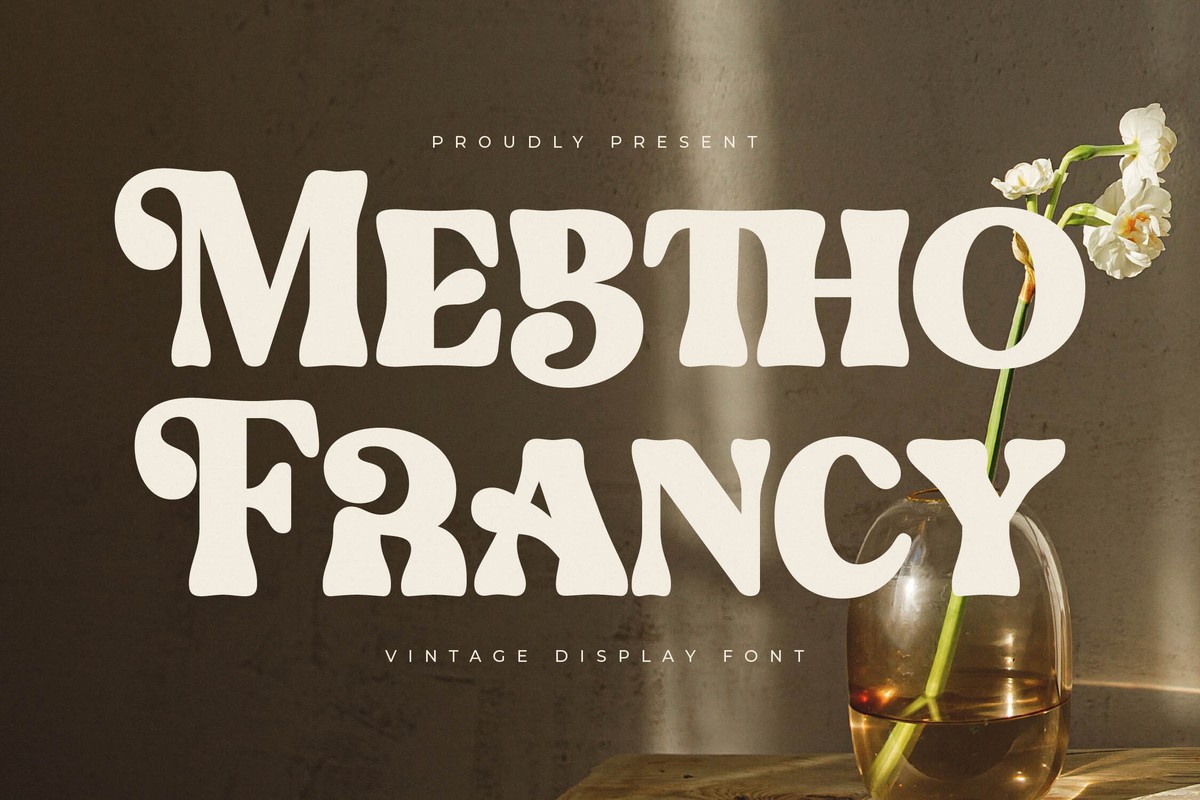 Beispiel einer Mebtho Francy-Schriftart