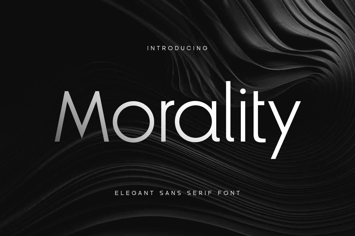 Beispiel einer Morality Regular-Schriftart