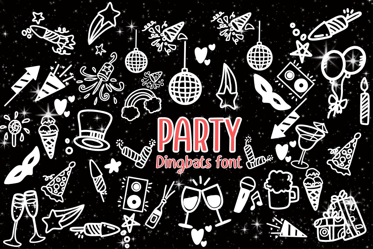 Beispiel einer Party Regular-Schriftart