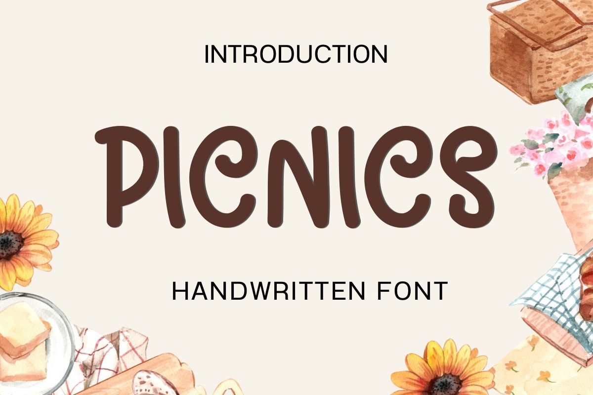 Beispiel einer Picnics-Schriftart