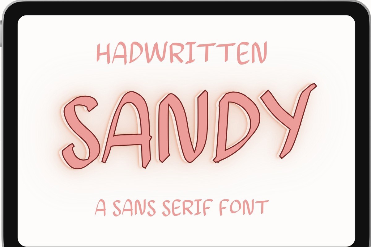 Beispiel einer Sandy-Schriftart