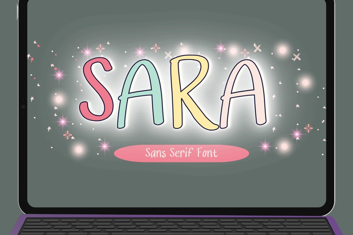 Beispiel einer Sara-Schriftart