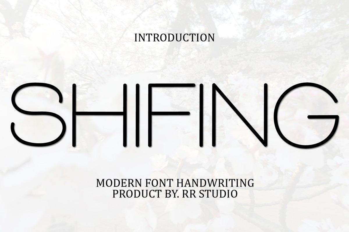 Beispiel einer Shifing-Schriftart