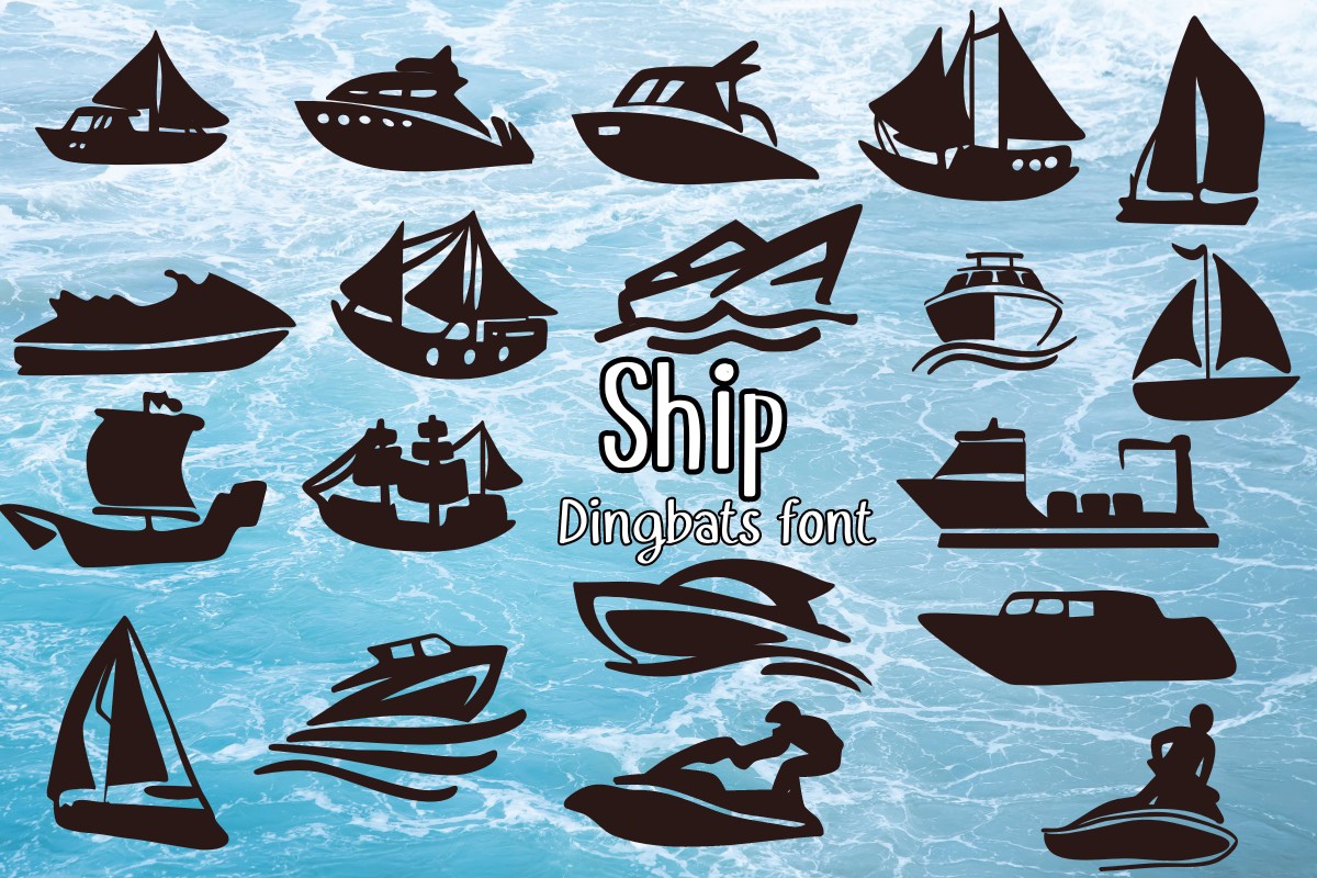 Beispiel einer Ship Regular-Schriftart