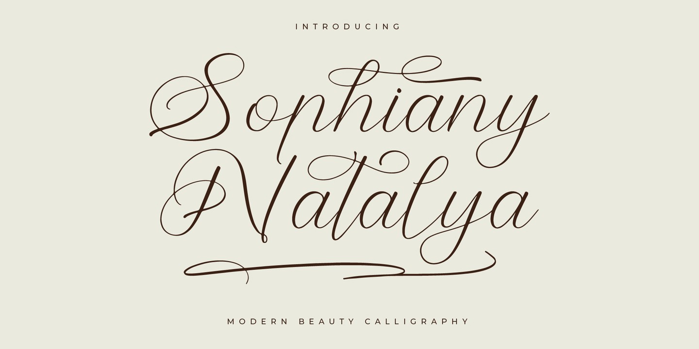 Beispiel einer Sophiany Natalya-Schriftart