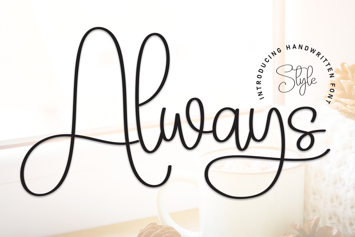 Beispiel einer Always-Schriftart