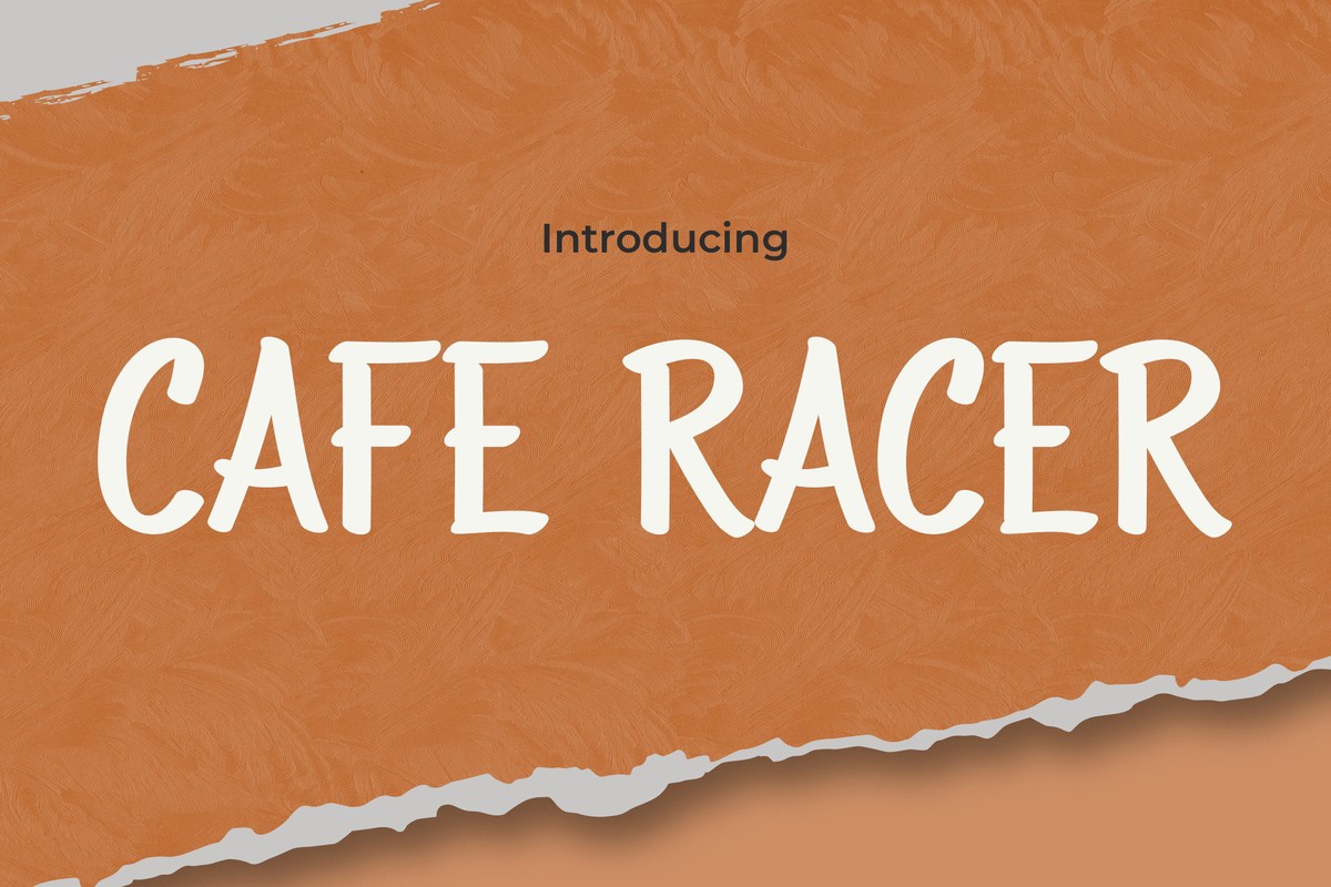 Beispiel einer Cafe Racer Regular-Schriftart