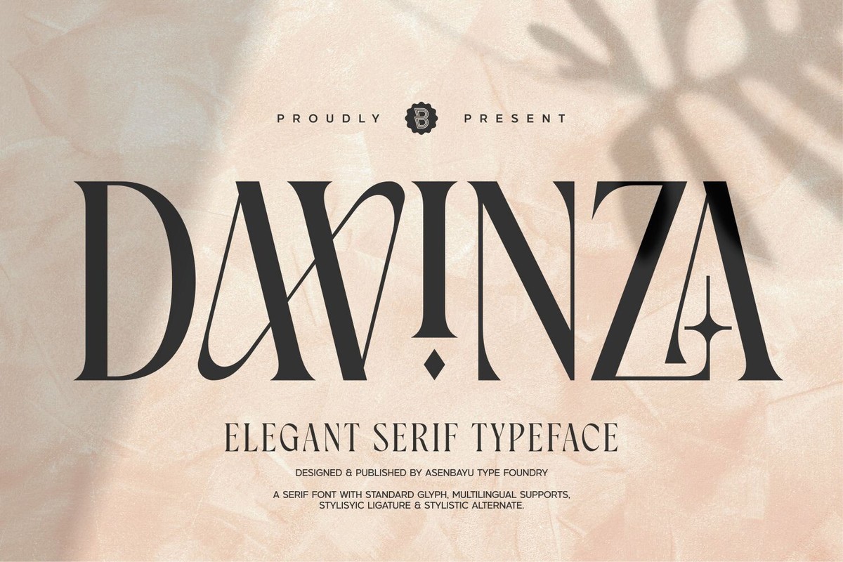 Beispiel einer Davinza-Schriftart