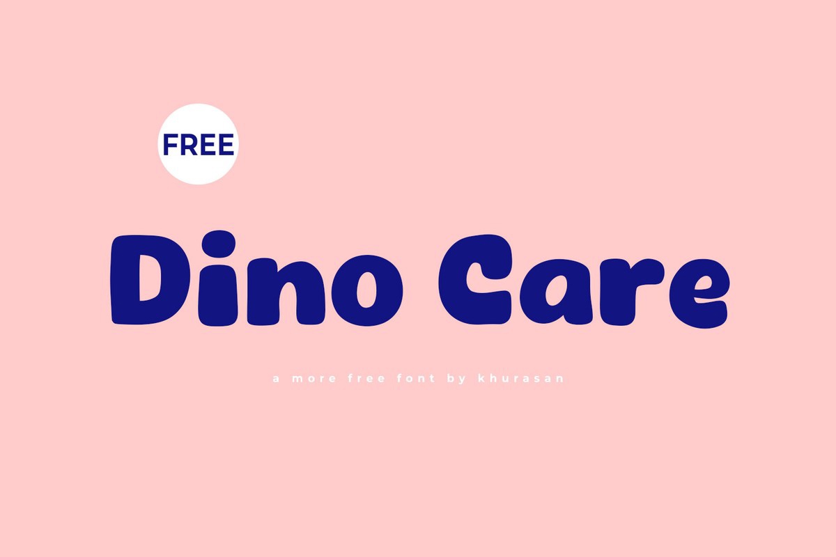 Beispiel einer Dino Care-Schriftart