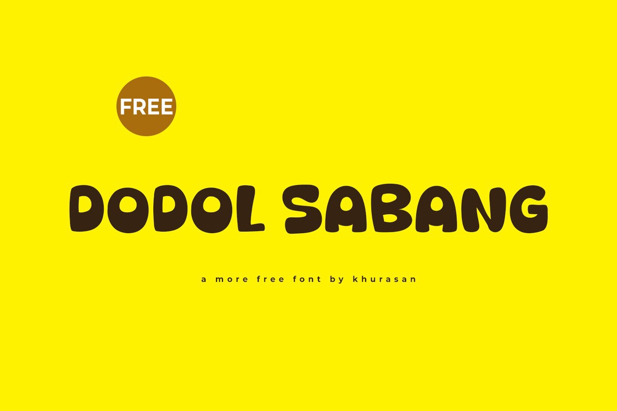 Beispiel einer Dodol Sabang-Schriftart