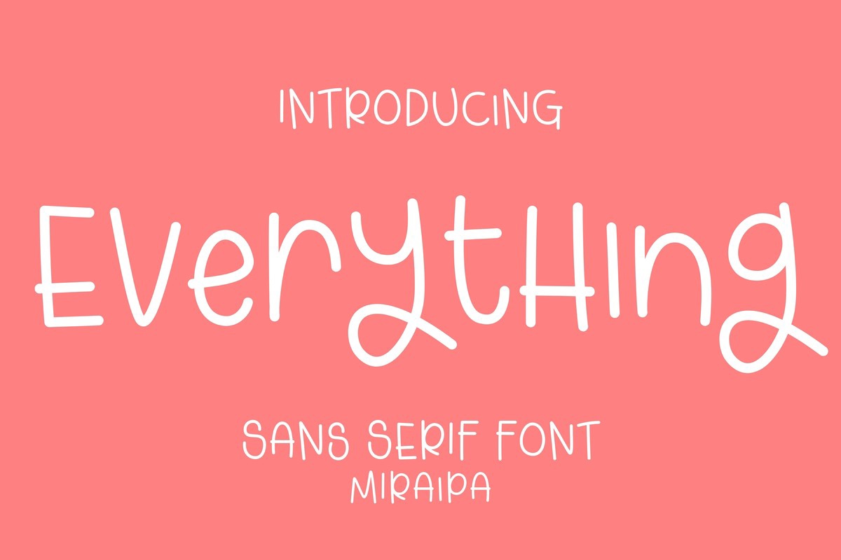 Beispiel einer Everything-Schriftart