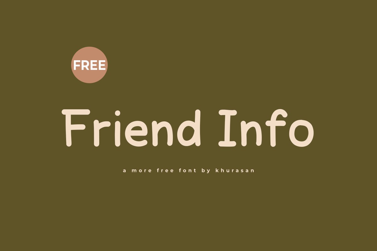 Beispiel einer Friend Info-Schriftart