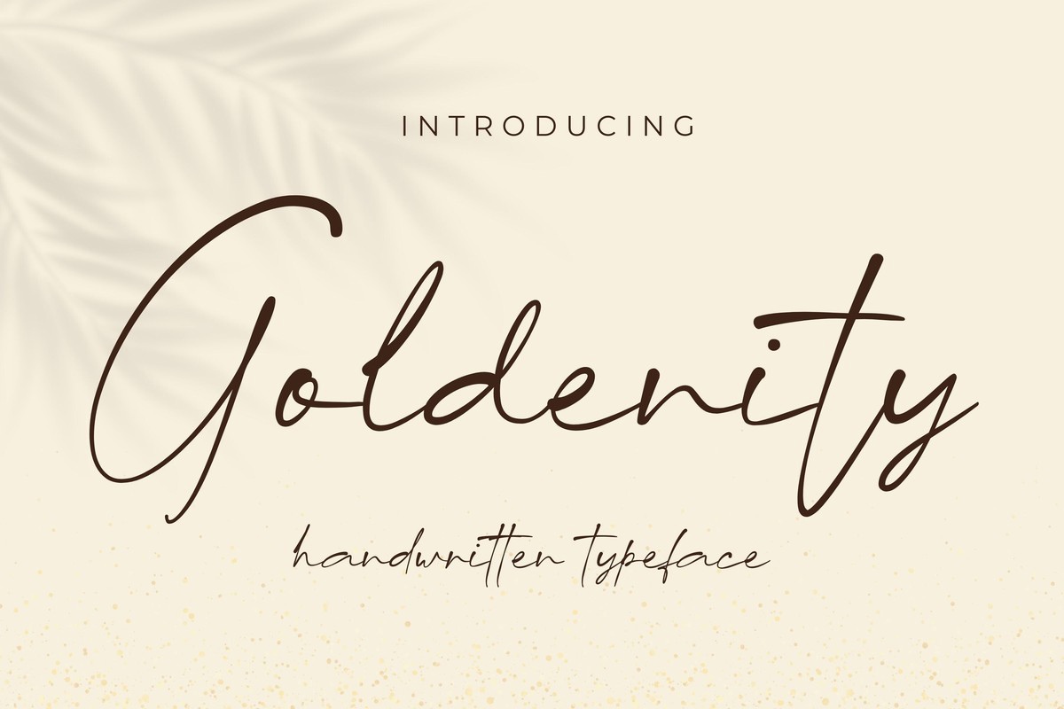 Beispiel einer Goldenity-Schriftart