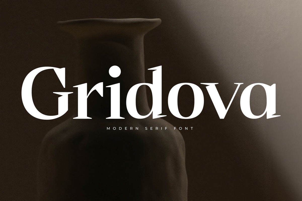 Beispiel einer Gridova Regular-Schriftart