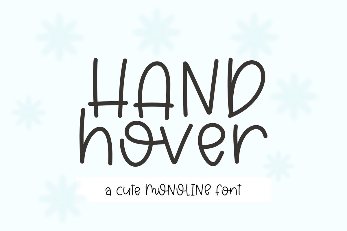 Beispiel einer Hand Hover Regular-Schriftart