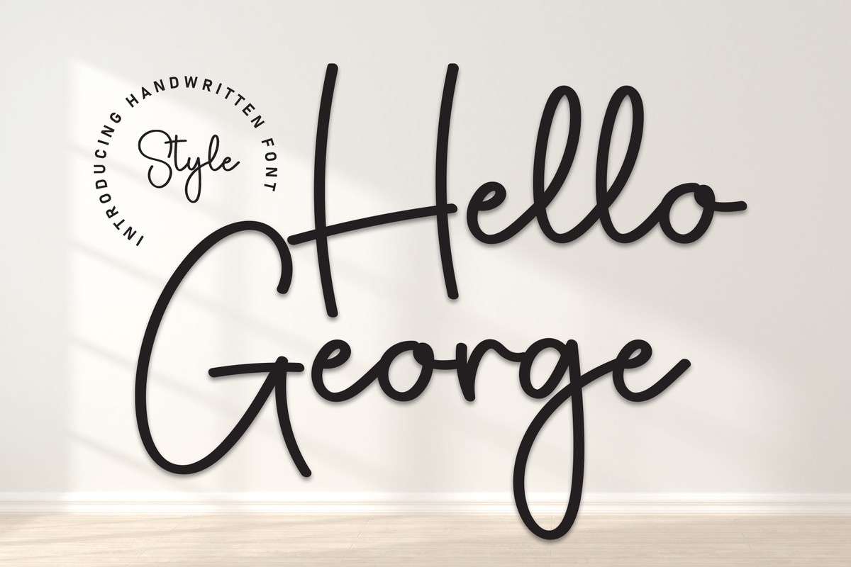 Beispiel einer Hello George-Schriftart