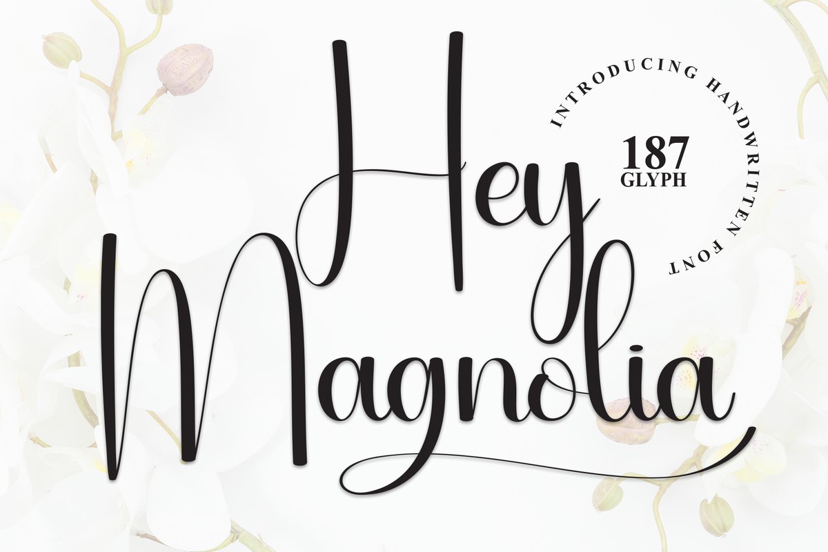 Beispiel einer Hey Magnolia-Schriftart