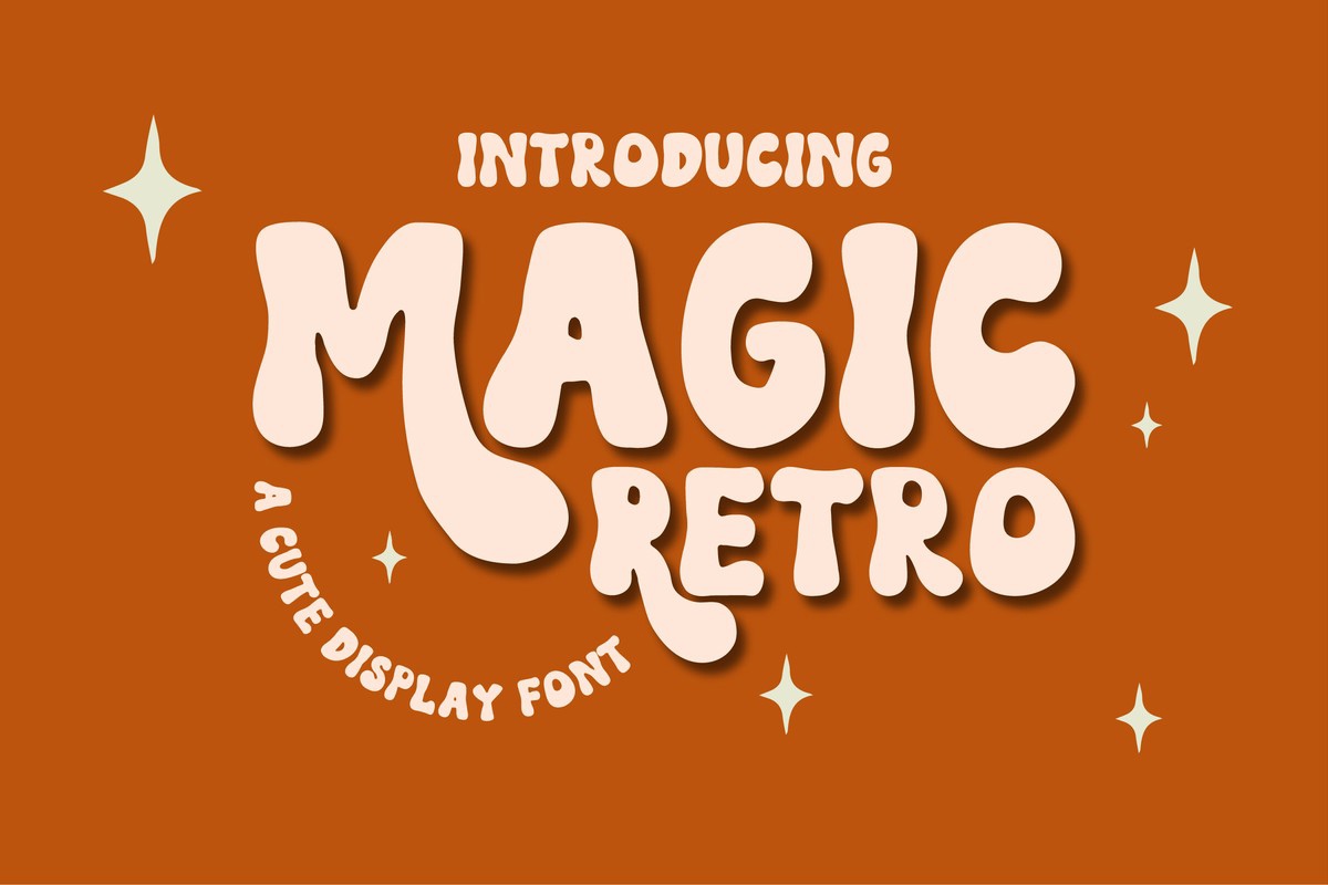 Beispiel einer Magic Retro Regular-Schriftart