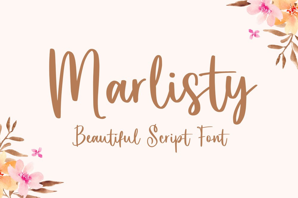 Beispiel einer Marlisty Regular-Schriftart