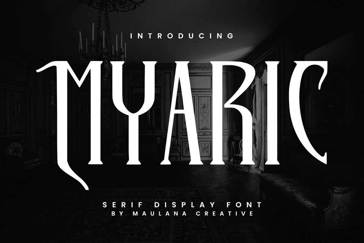 Beispiel einer Myaric Regular-Schriftart