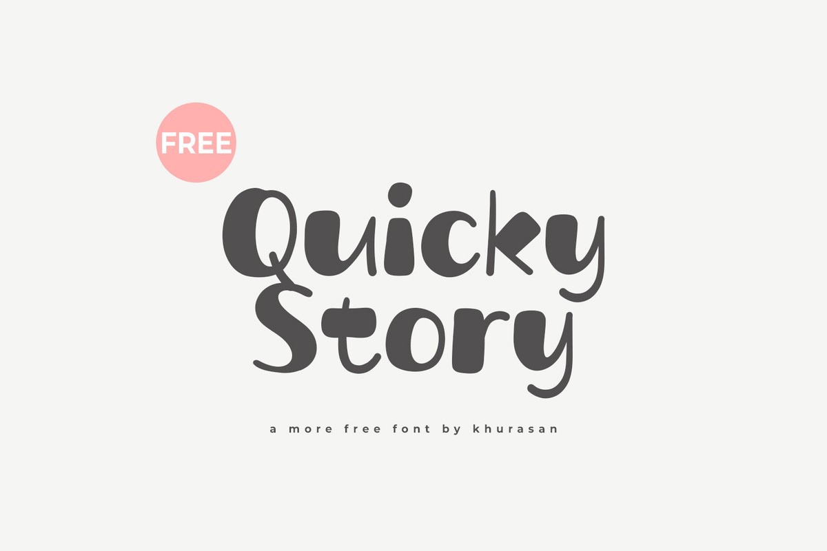 Beispiel einer Quicky Story Regular-Schriftart