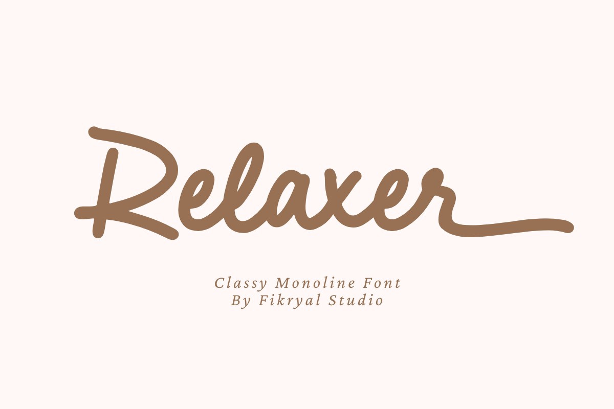 Beispiel einer Relaxer Regular-Schriftart