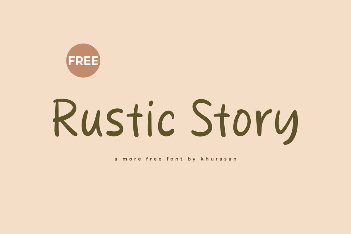 Beispiel einer Rustic Story Regular-Schriftart