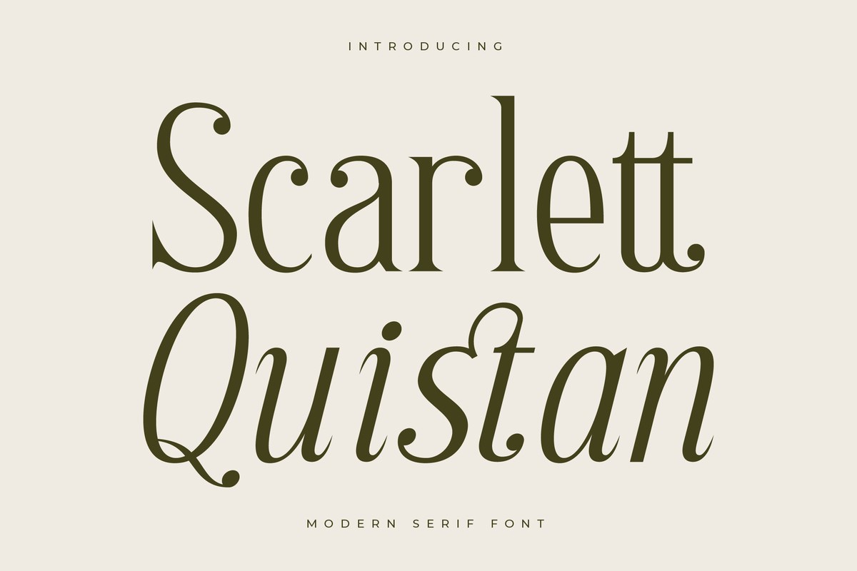 Beispiel einer Scarlett Quistan-Schriftart