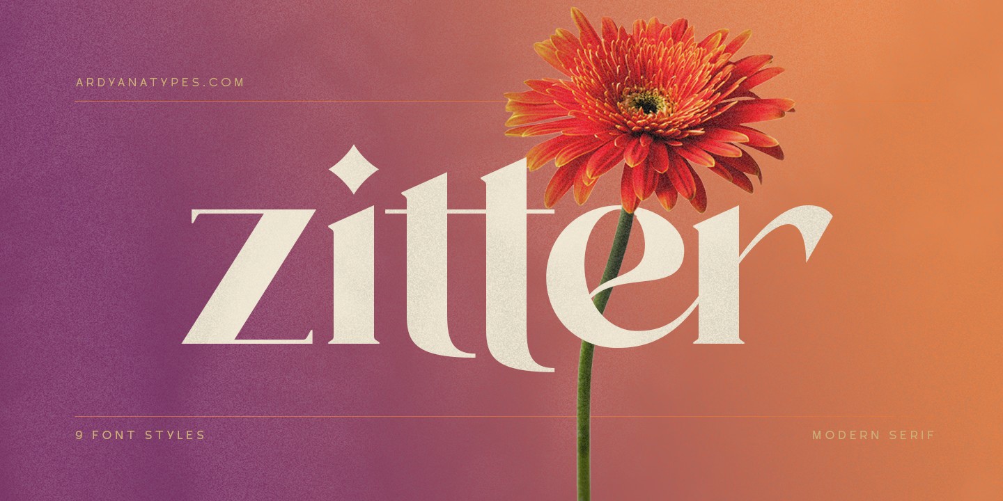 Beispiel einer Zitte-Schriftart