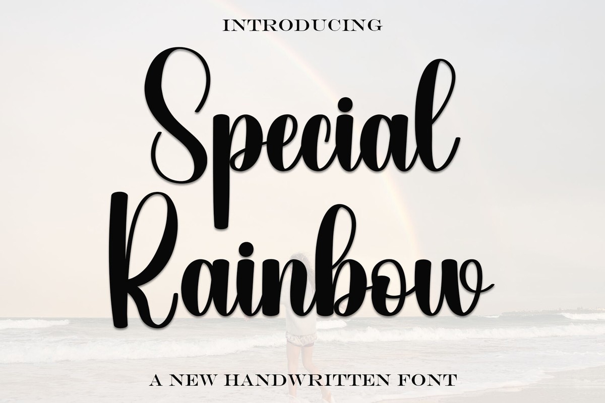 Beispiel einer Special Rainbow-Schriftart