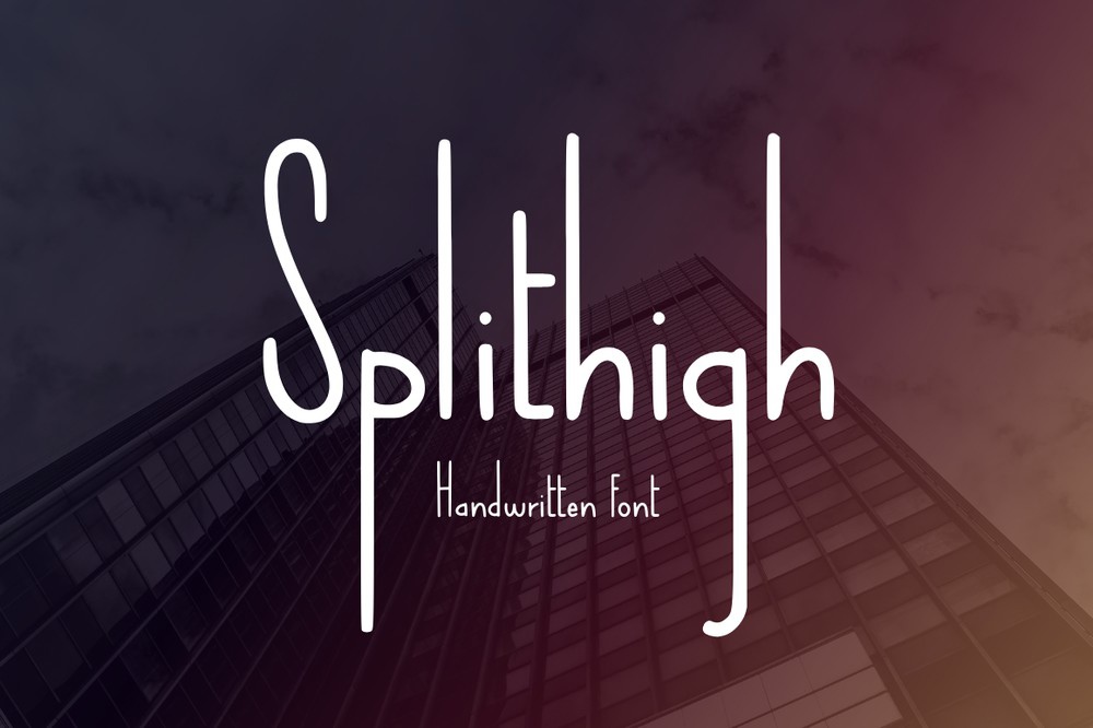 Beispiel einer Splithigh-Schriftart