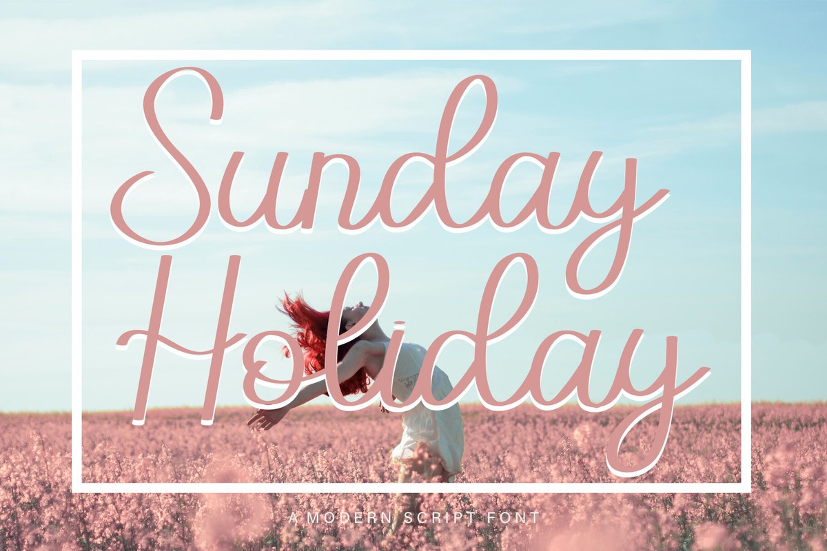 Beispiel einer Sunday Holiday-Schriftart