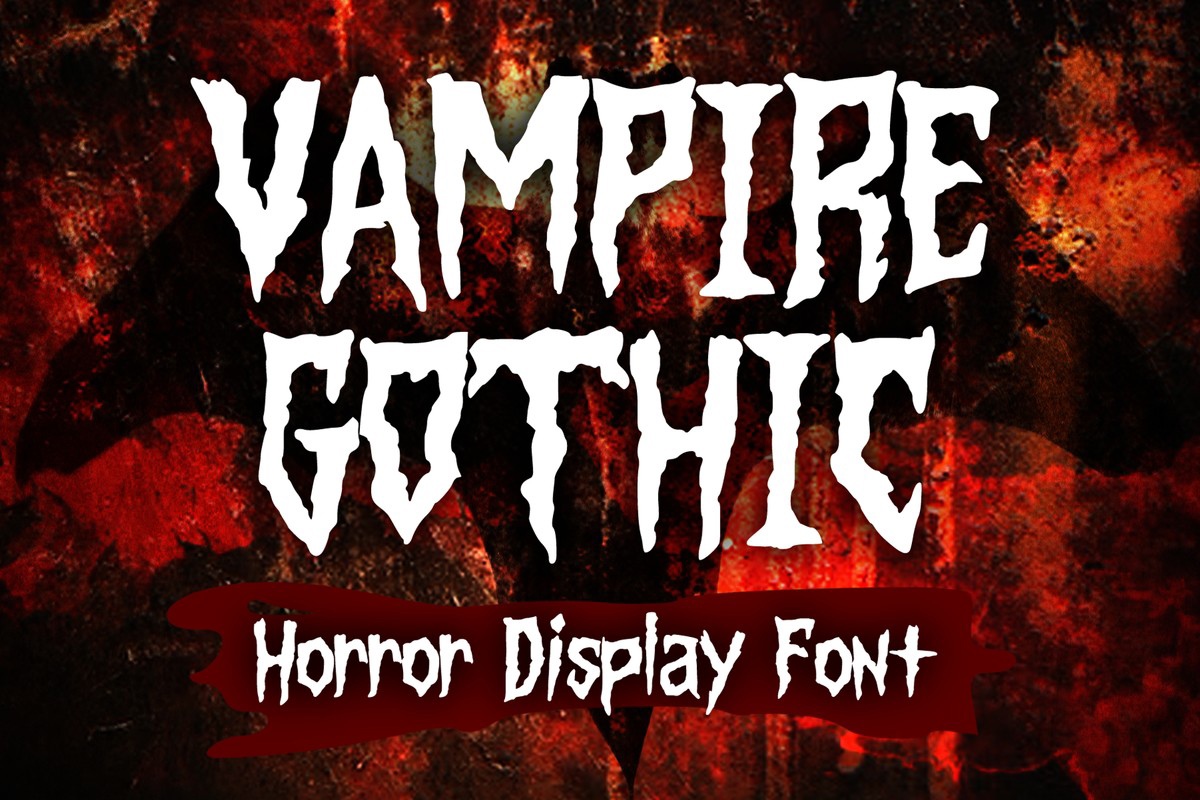 Beispiel einer Vampire Gothic Regular-Schriftart