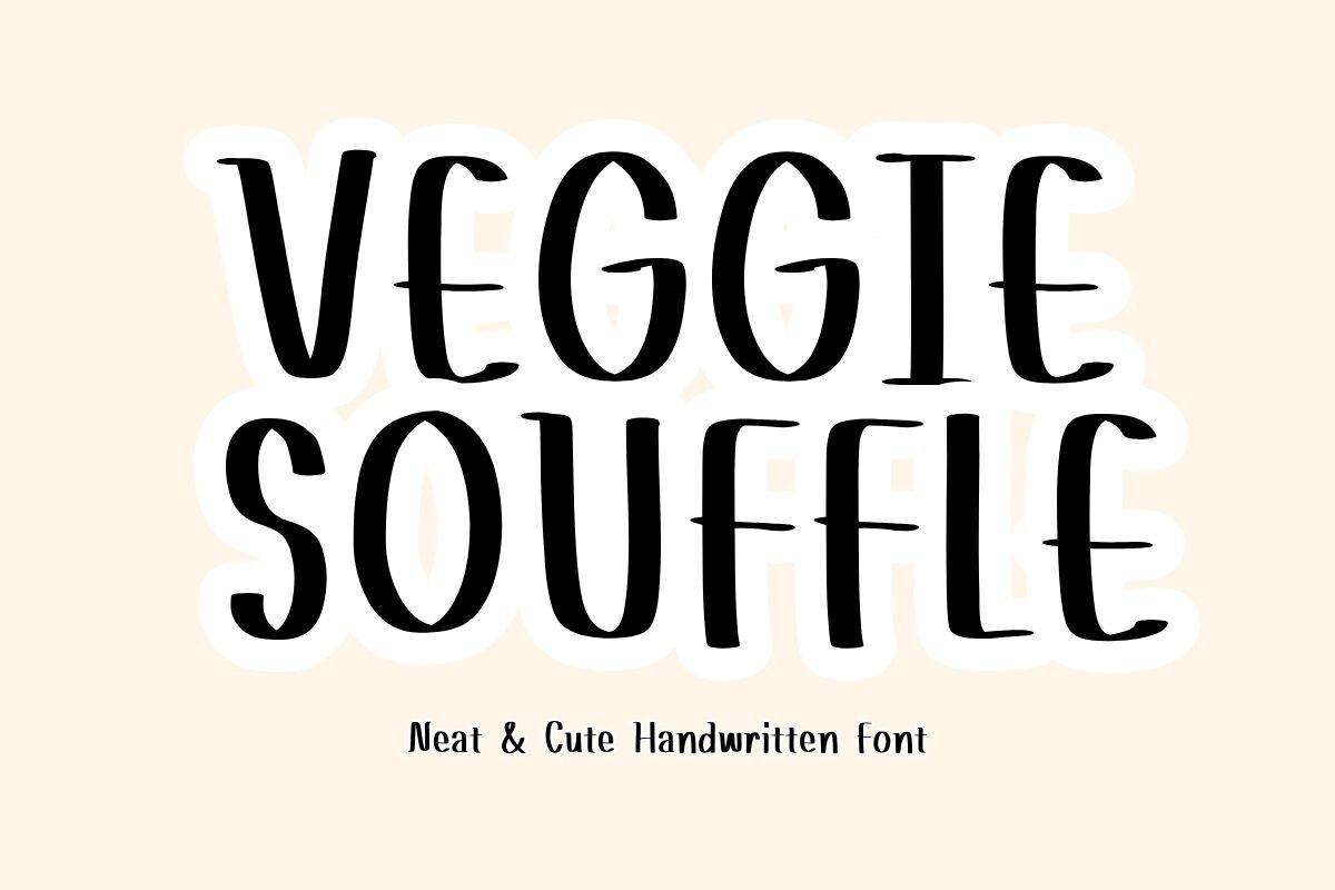 Beispiel einer VeggieSouffle-Schriftart